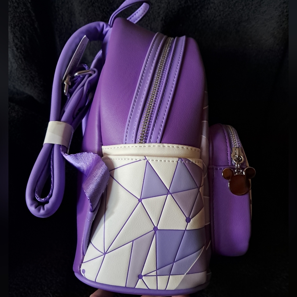 Disney Purple Wall Loungefly Mini Backpack - Picture 2 of 4